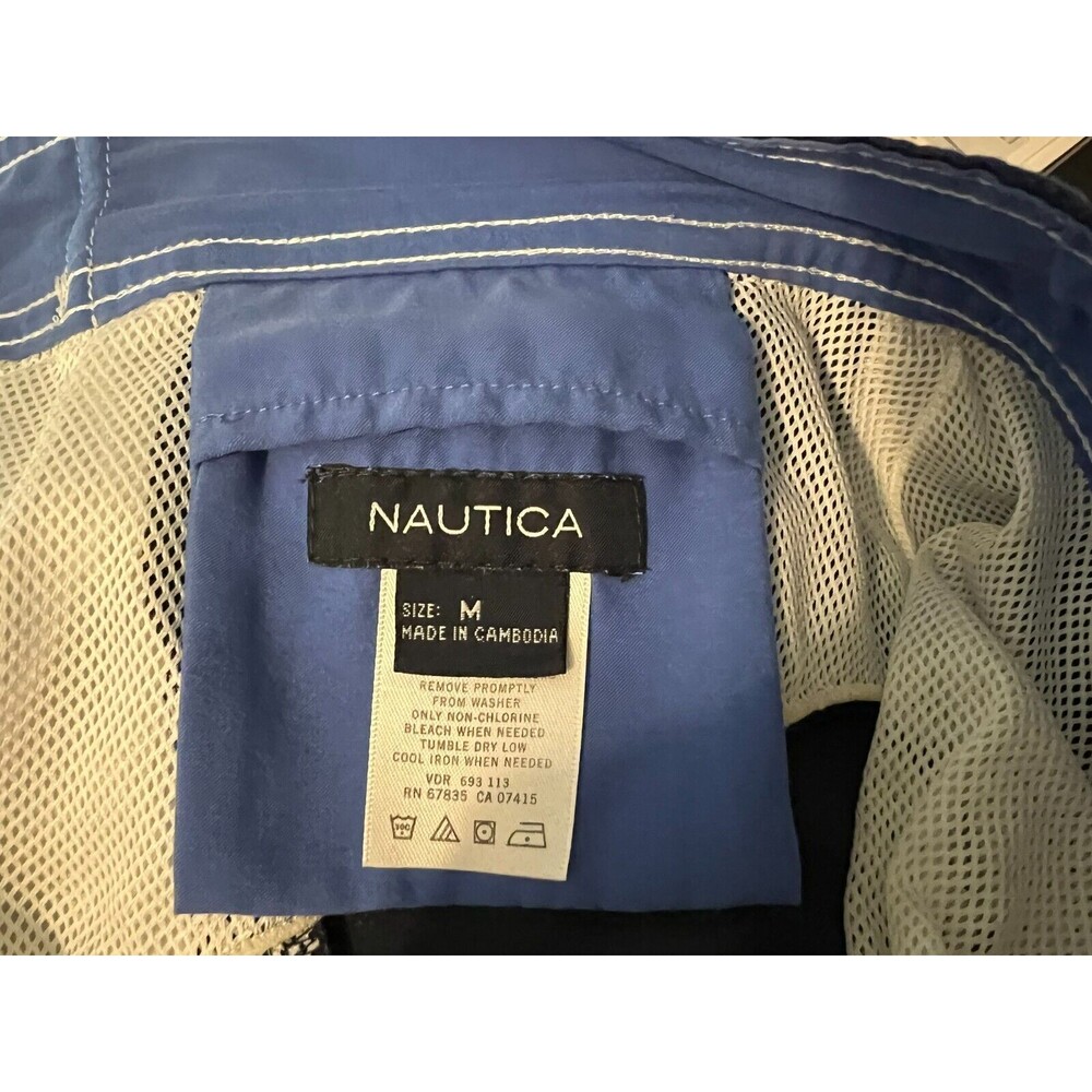 Nautica Men's Blue Nautical Print Board Short Boardshorts w Mesh Lining Size M - Picture 6 of 7